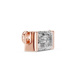 14K Solid Gold Lab Diamond Solitaire Pendant Necklace, Rose Gold, view 3