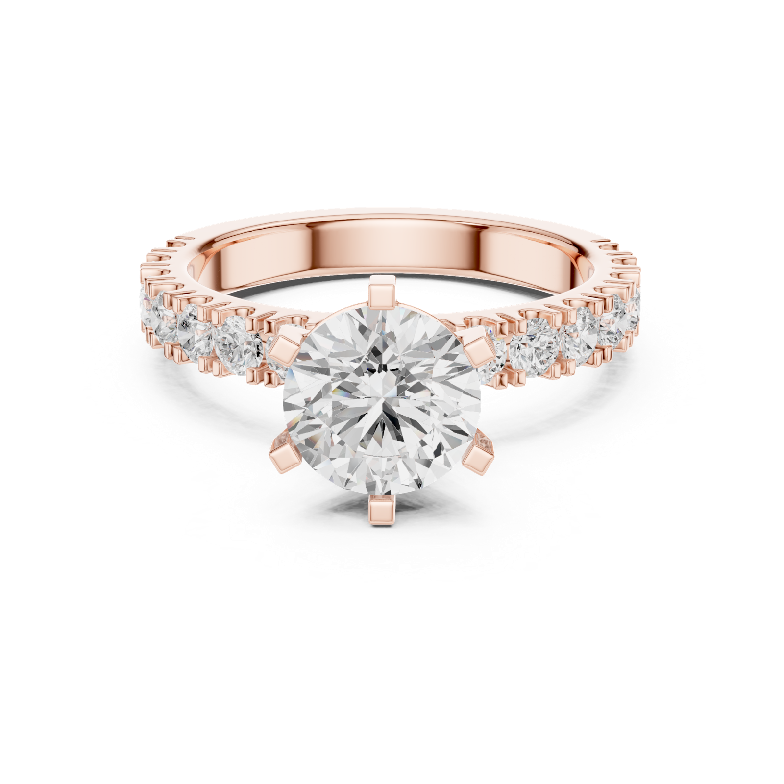 Gold Ring DDLR-751, Rose Gold, view 4