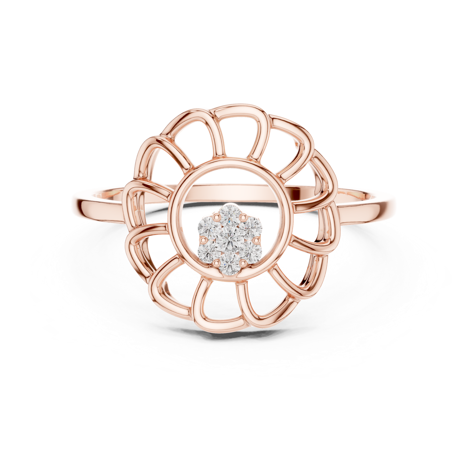 Gold Ring DR-6203, Rose Gold
