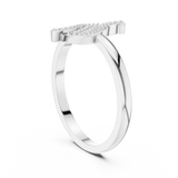 Gold Ring DDLR-663, White Gold, view 1