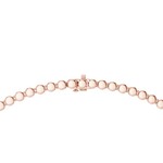14K Solid Gold Lab Diamond Tennis Necklace, Rose Gold, view 4