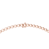 14K Solid Gold Lab Diamond Tennis Necklace, Rose Gold, view 4