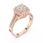 Gold Ring DDLR-454, Rose Gold, view 2