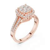 Gold Ring DDLR-454, Rose Gold, view 2