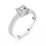 Gold Ring DDLR-1107, White Gold, view 2