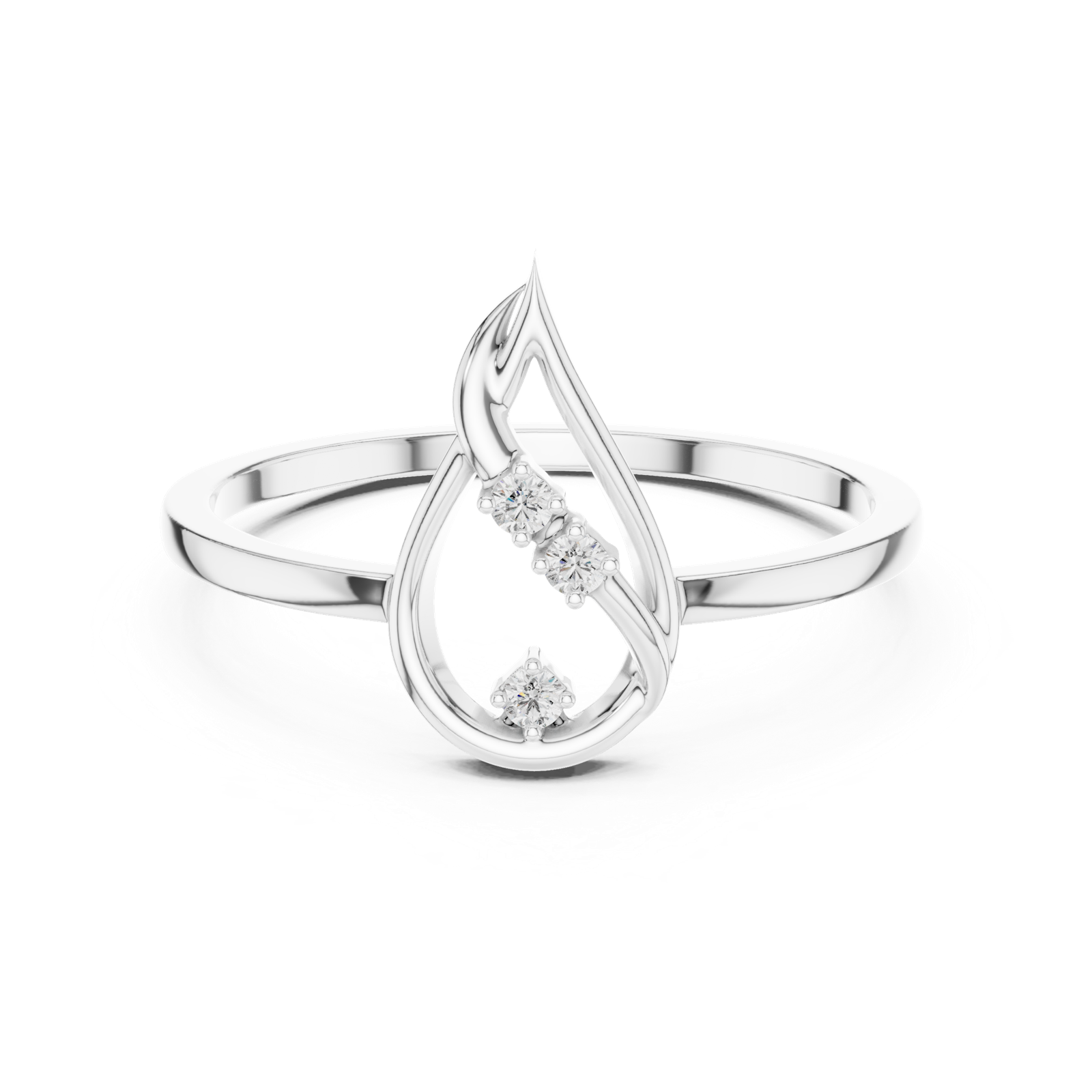 Gold Ring DR-6244, White Gold