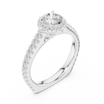 Gold Ring LR-0225, White Gold, view 2