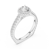 Gold Ring LR-0225, White Gold, view 2