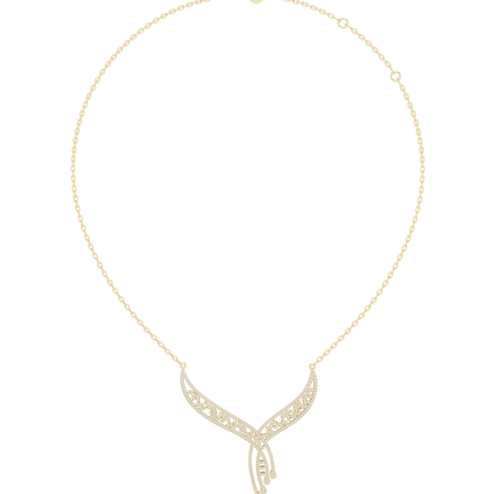 Gold Necklace SBWN (51), Yellow Gold, view 4