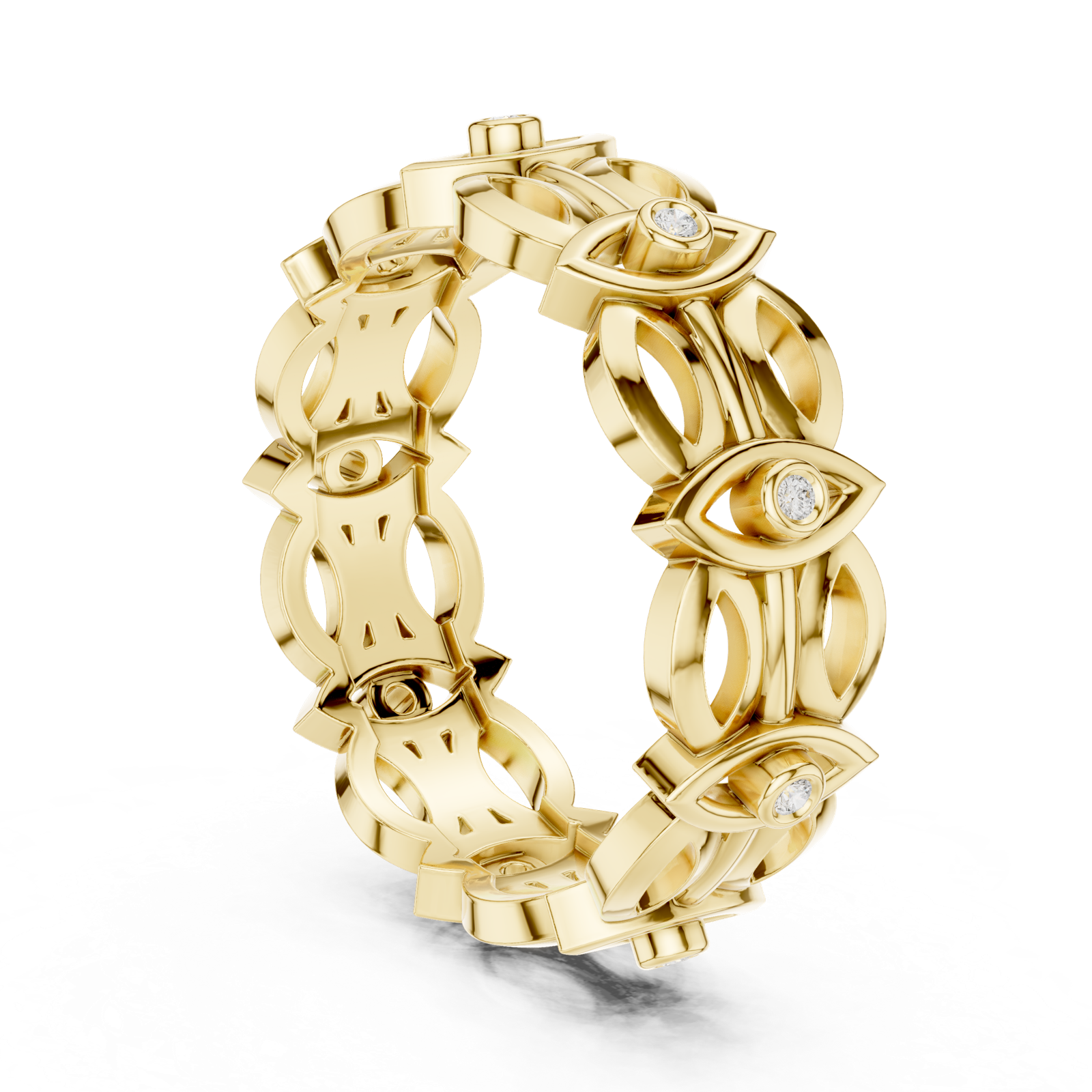 Gold Ring R46, Yellow Gold, view 1