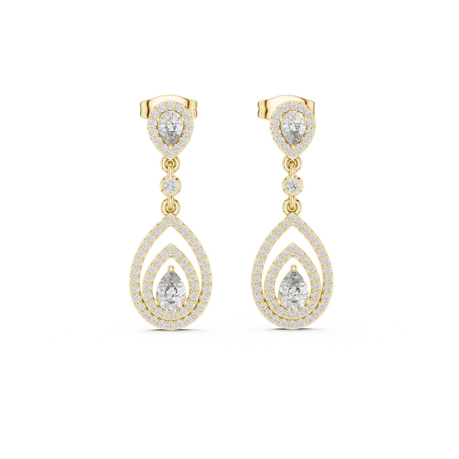 Gold Earrings 3-10007E_116_M, Yellow Gold