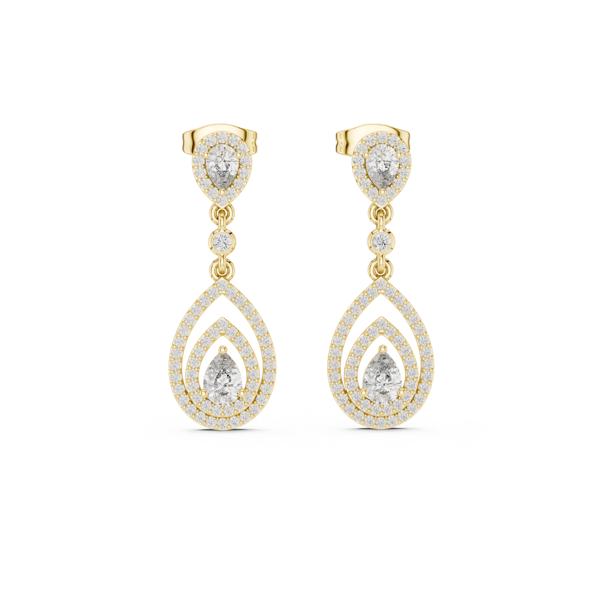 Gold Earrings 3-10007E_116_M, Yellow Gold