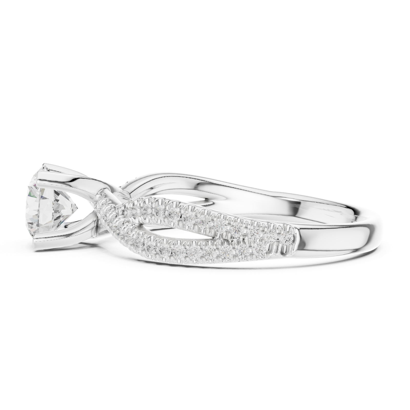 Gold Ring LR-0333, White Gold, view 3