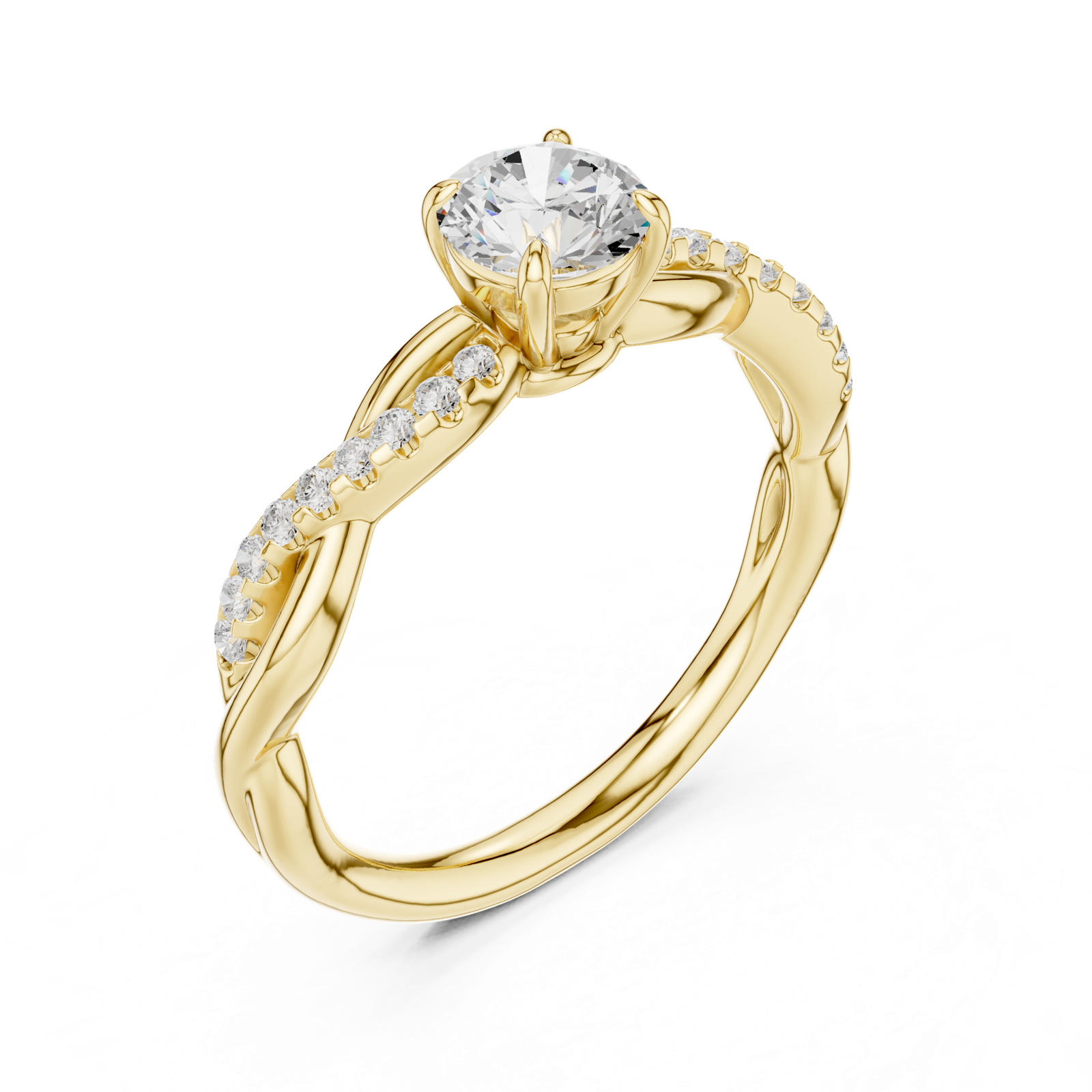 Gold Ring DDLR-589, Yellow Gold, view 2