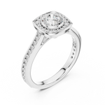 Gold Ring LR-0240, White Gold, view 2