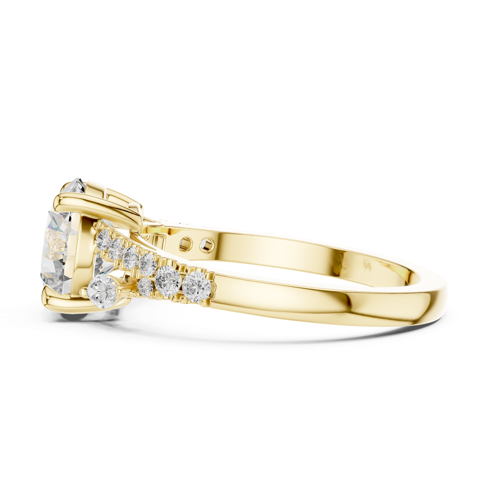 Gold Ring DDLR-015, Yellow Gold, view 3