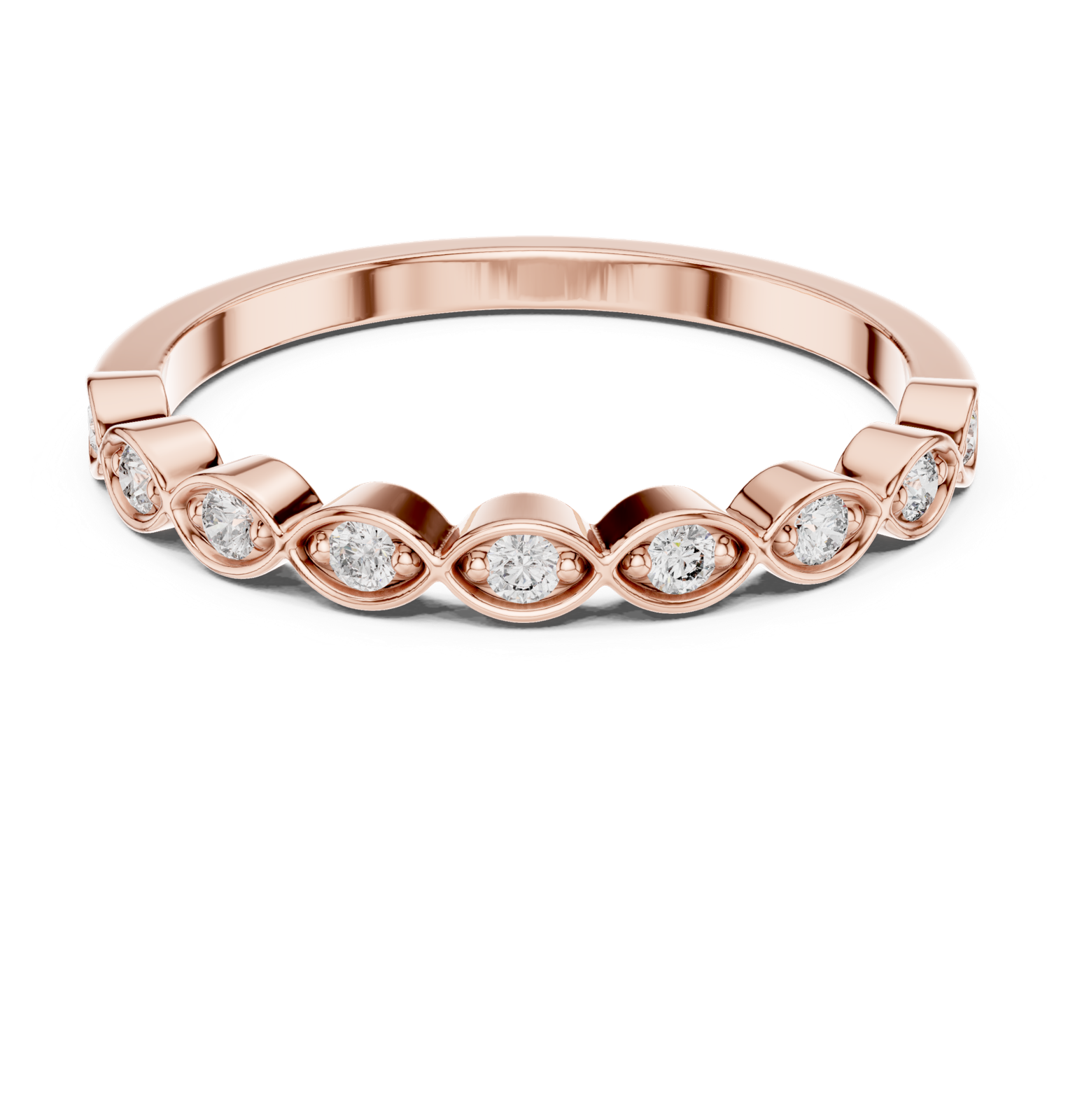 Gold Ring L28-24, Rose Gold, view 4