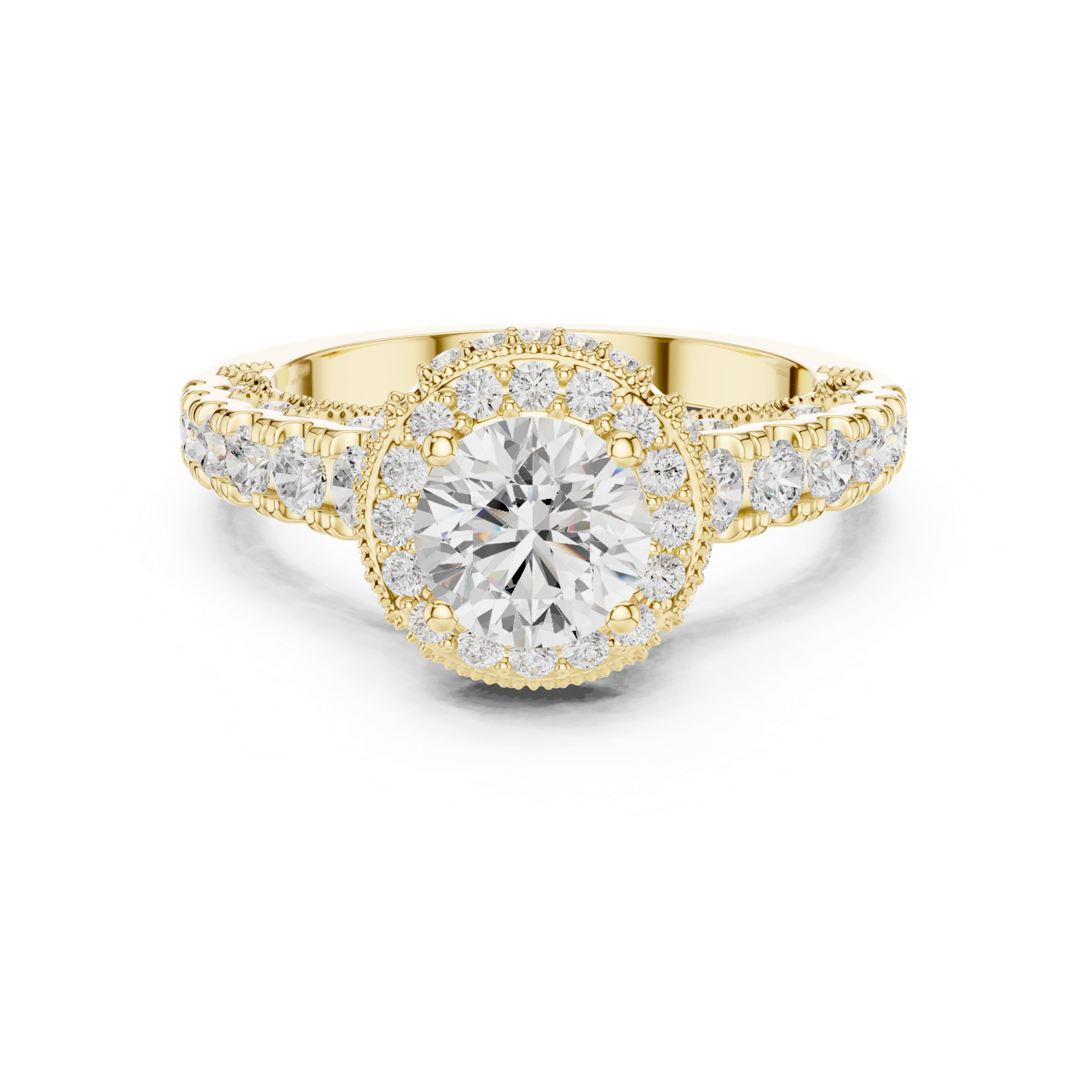 Gold Ring DDLR-778, Yellow Gold, view 4