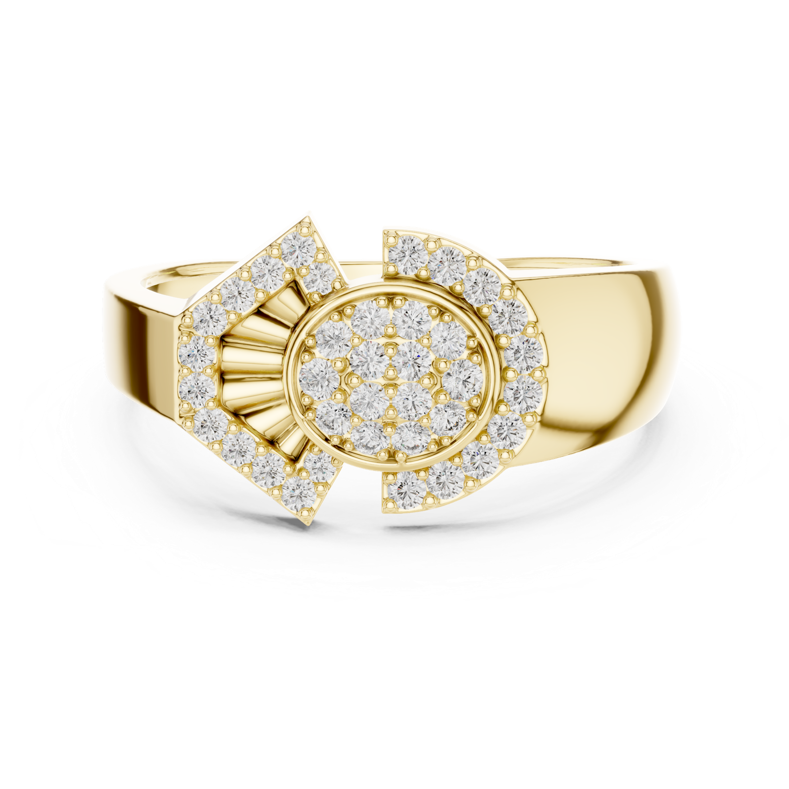 Gold Ring LR-01 (46), Yellow Gold, view 4
