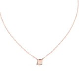 14K Solid Gold Lab Diamond Solitaire Pendant Necklace, Rose Gold, view 4