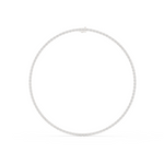 14K Solid Gold Lab Diamond Tennis Necklace, White Gold