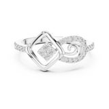 Gold Ring LR-01 (61), White Gold, view 4