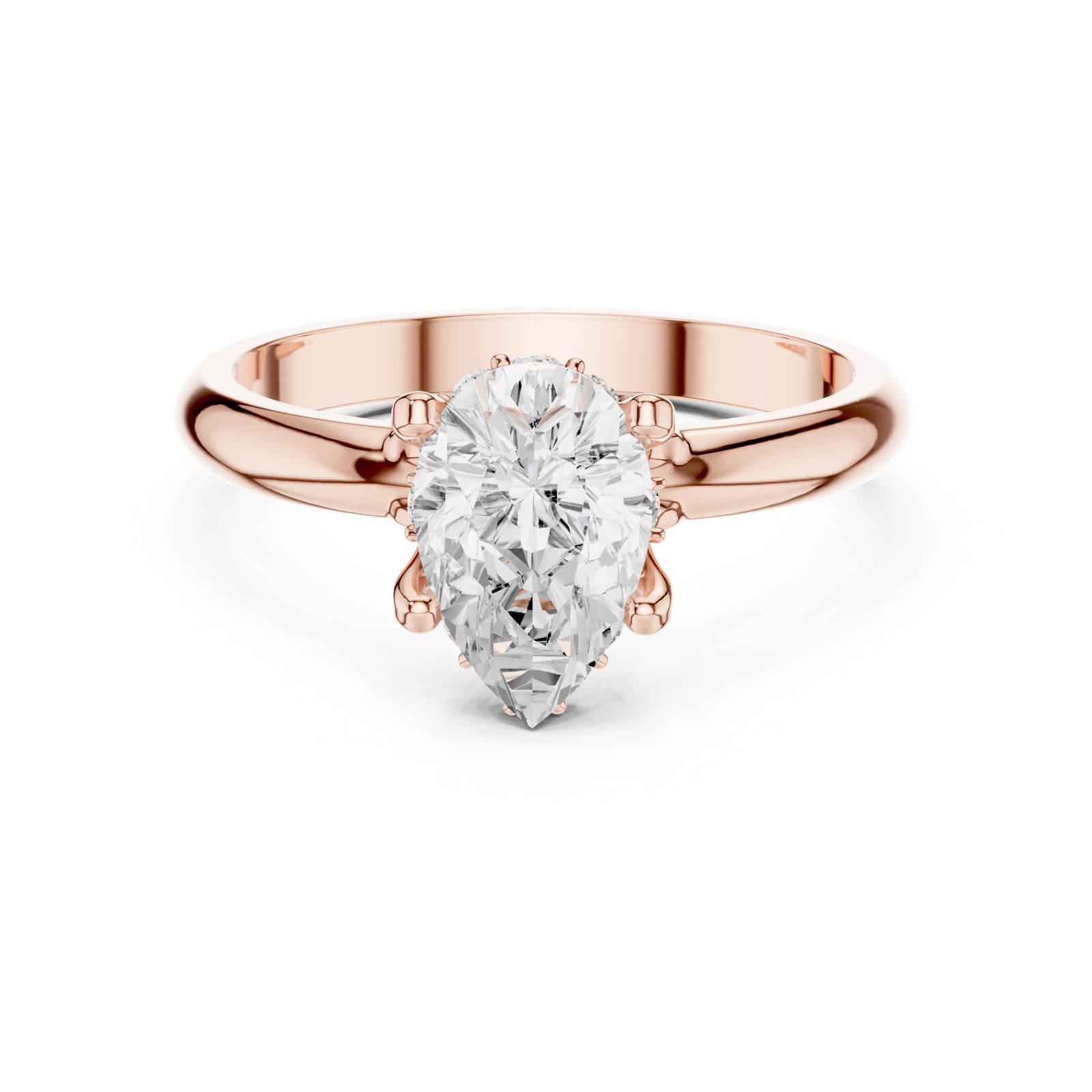 Gold Ring DDLR-1059, Rose Gold, view 4