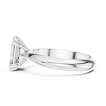 Gold Jewelry L36-8, Emerald center stone, White Gold, view 3