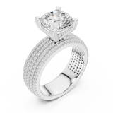 Gold Ring DDLR-1022, White Gold, view 2