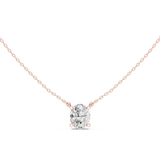 Gold Jewelry DDPO-001, Oval center stone, Rose Gold, view 4