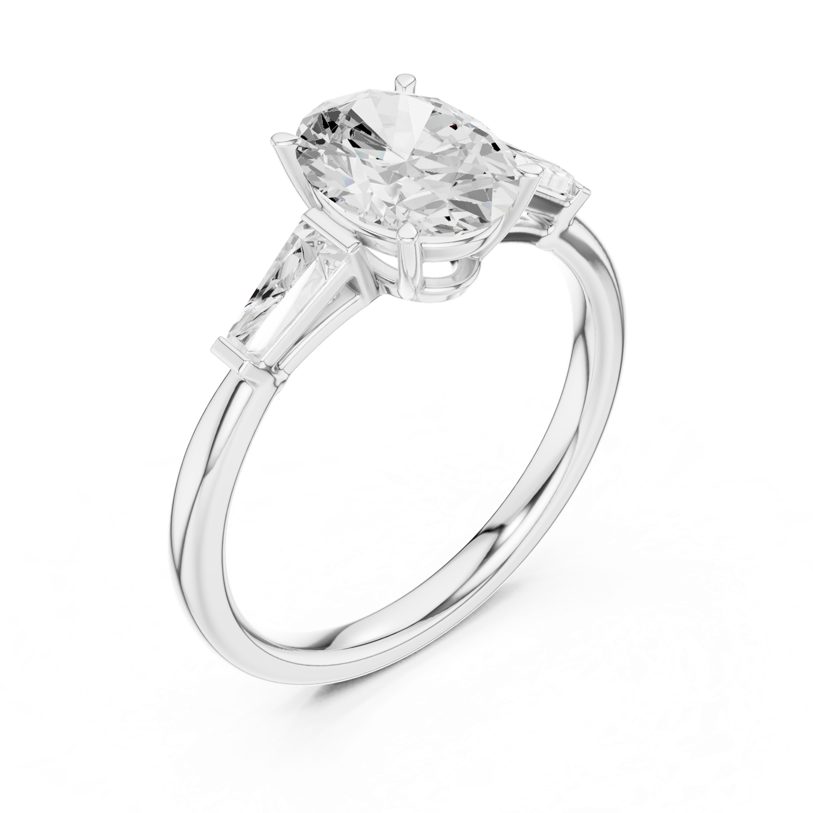 Gold Ring DDLR-287, White Gold, view 2