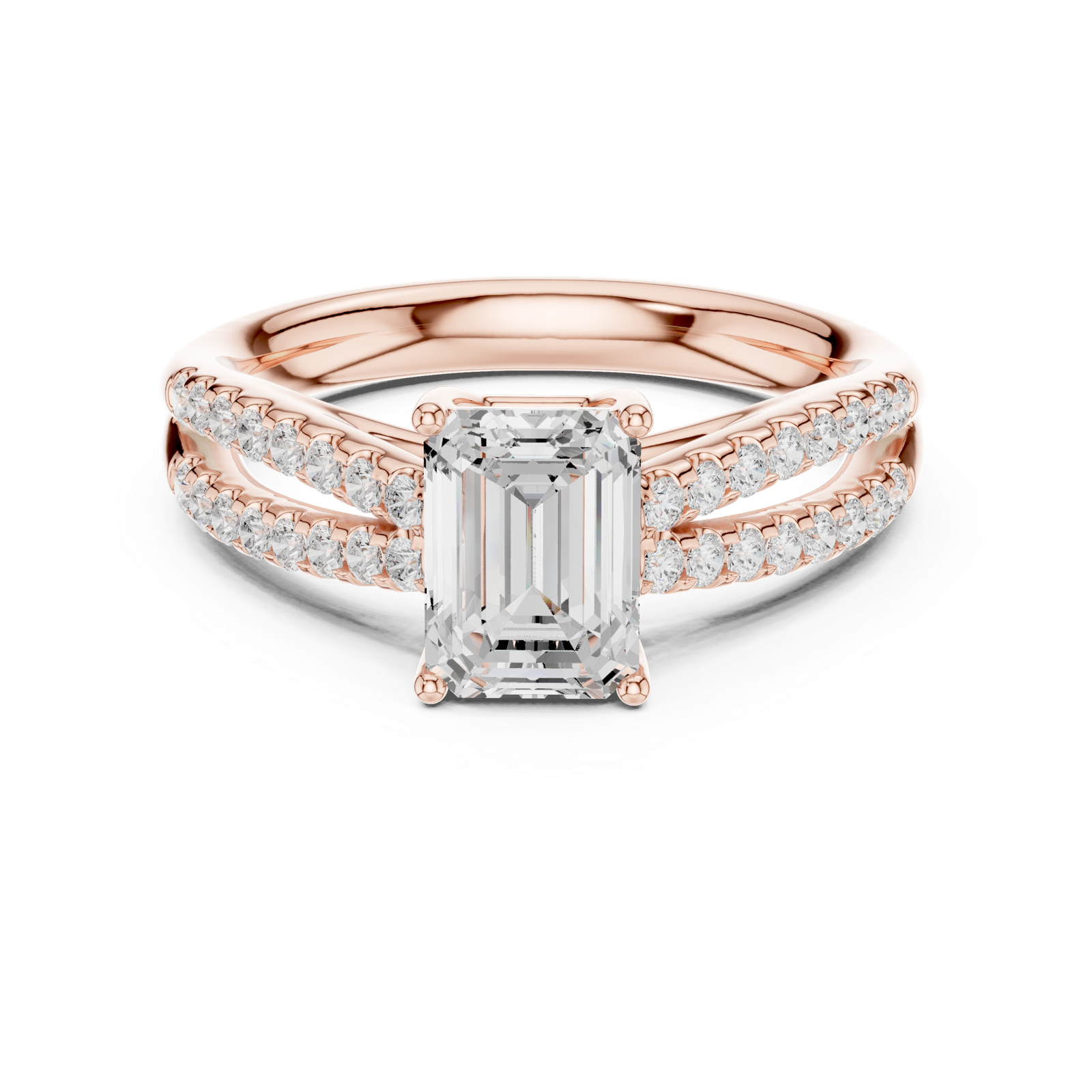 Gold Ring DDLR-712, Rose Gold, view 4