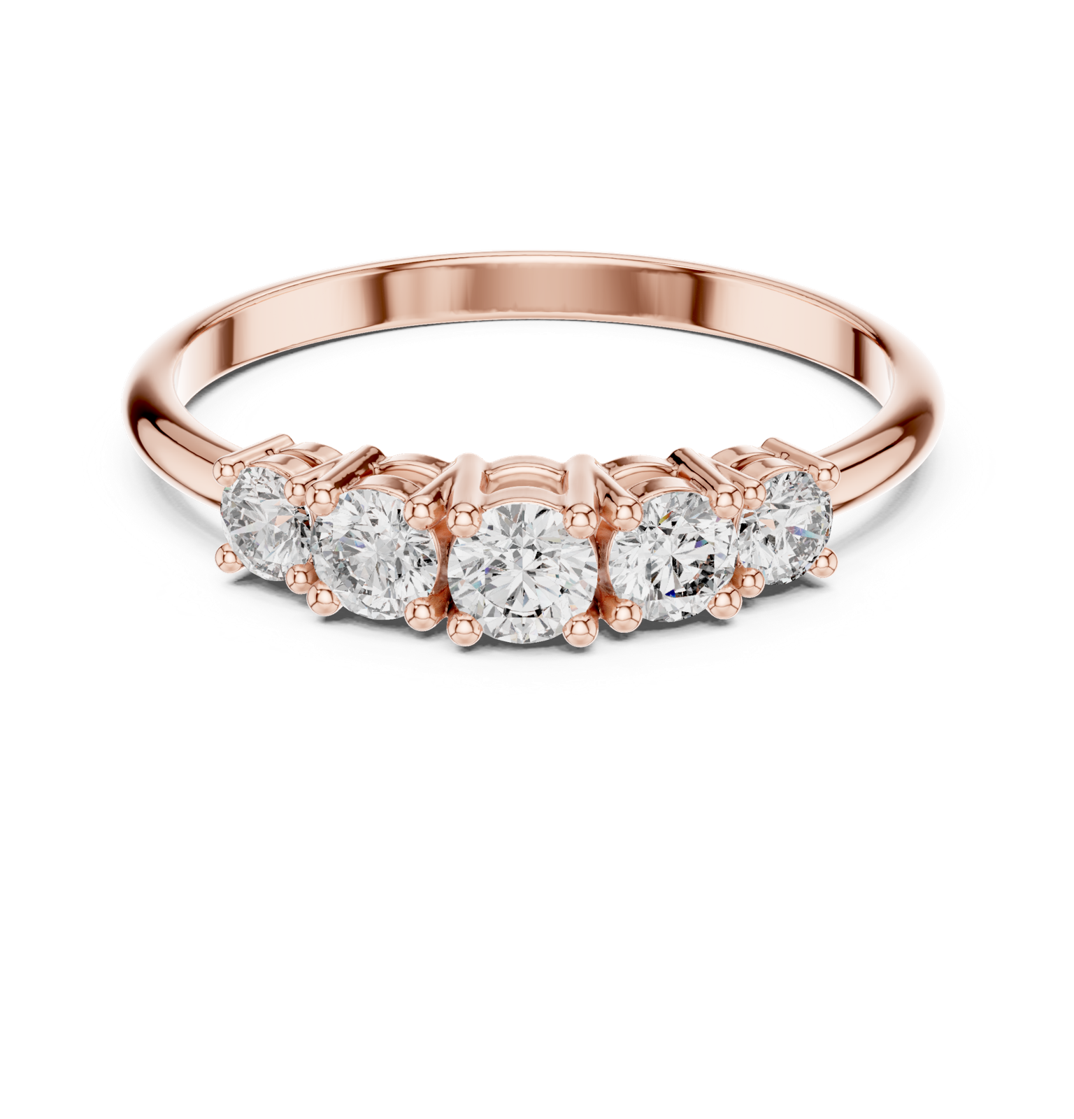 Gold Ring HLR-105, Rose Gold, view 4