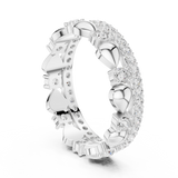 Gold Ring R30, White Gold, view 1