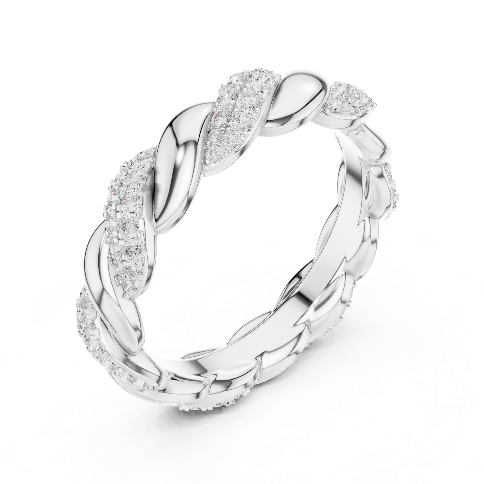 Gold Ring DDLR-419, White Gold, view 2