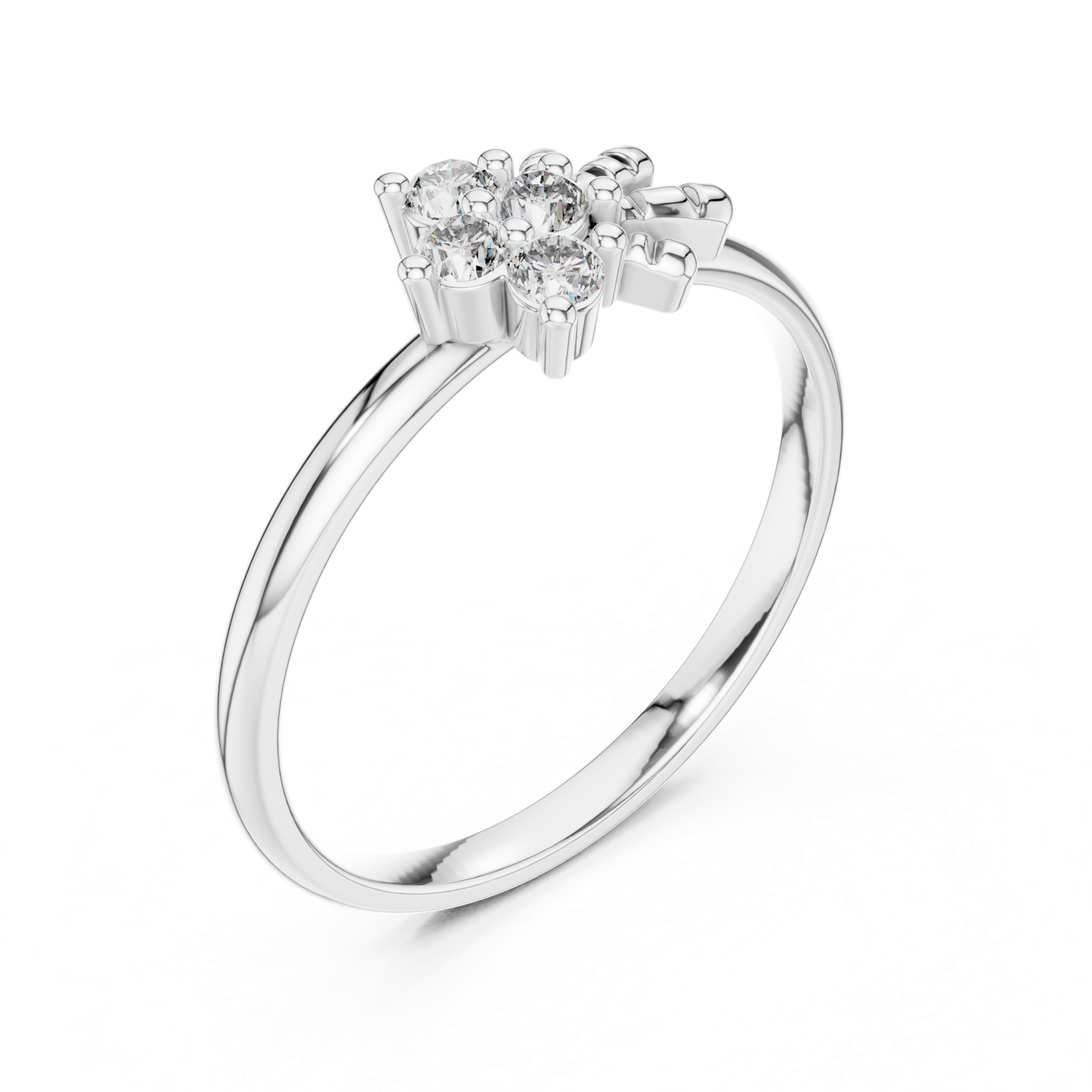 Gold Ring LR-01 (91), White Gold, view 2