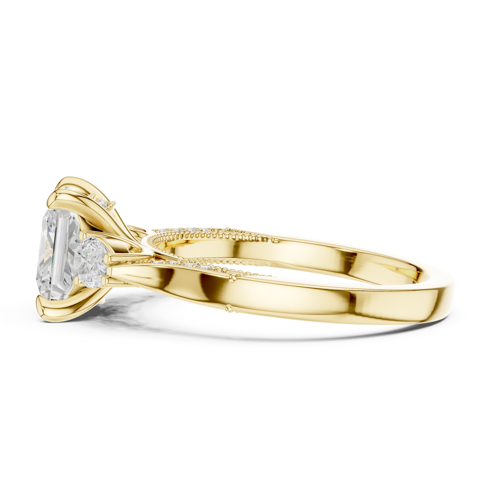 Gold Ring DDLR-1044, Yellow Gold, view 3