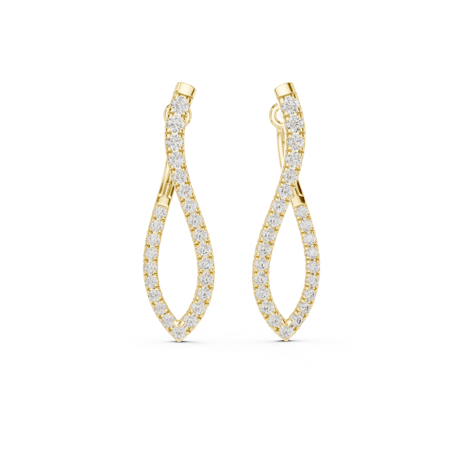 Gold Earrings GER-0376, Yellow Gold