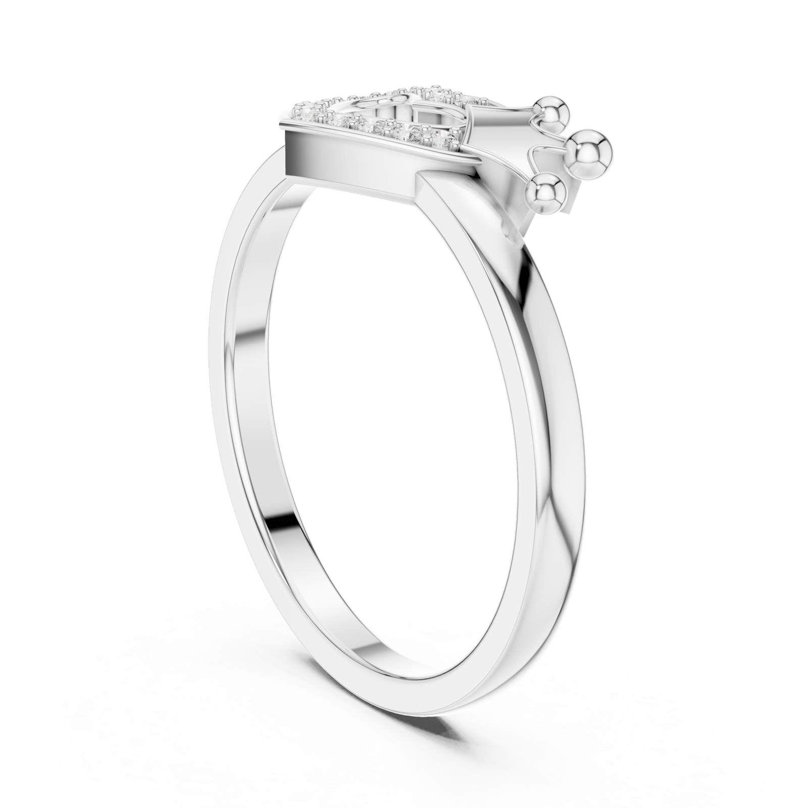 Gold Ring 12-10025@L, White Gold, view 1