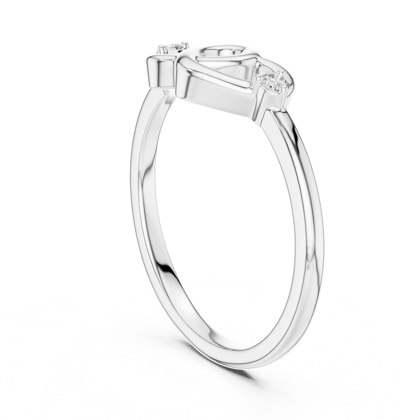 Gold Ring 12-10023@L, White Gold, view 1