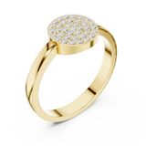Gold Ring DDLR-584, Yellow Gold, view 2