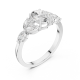 Gold Ring HLR-43, White Gold, view 2