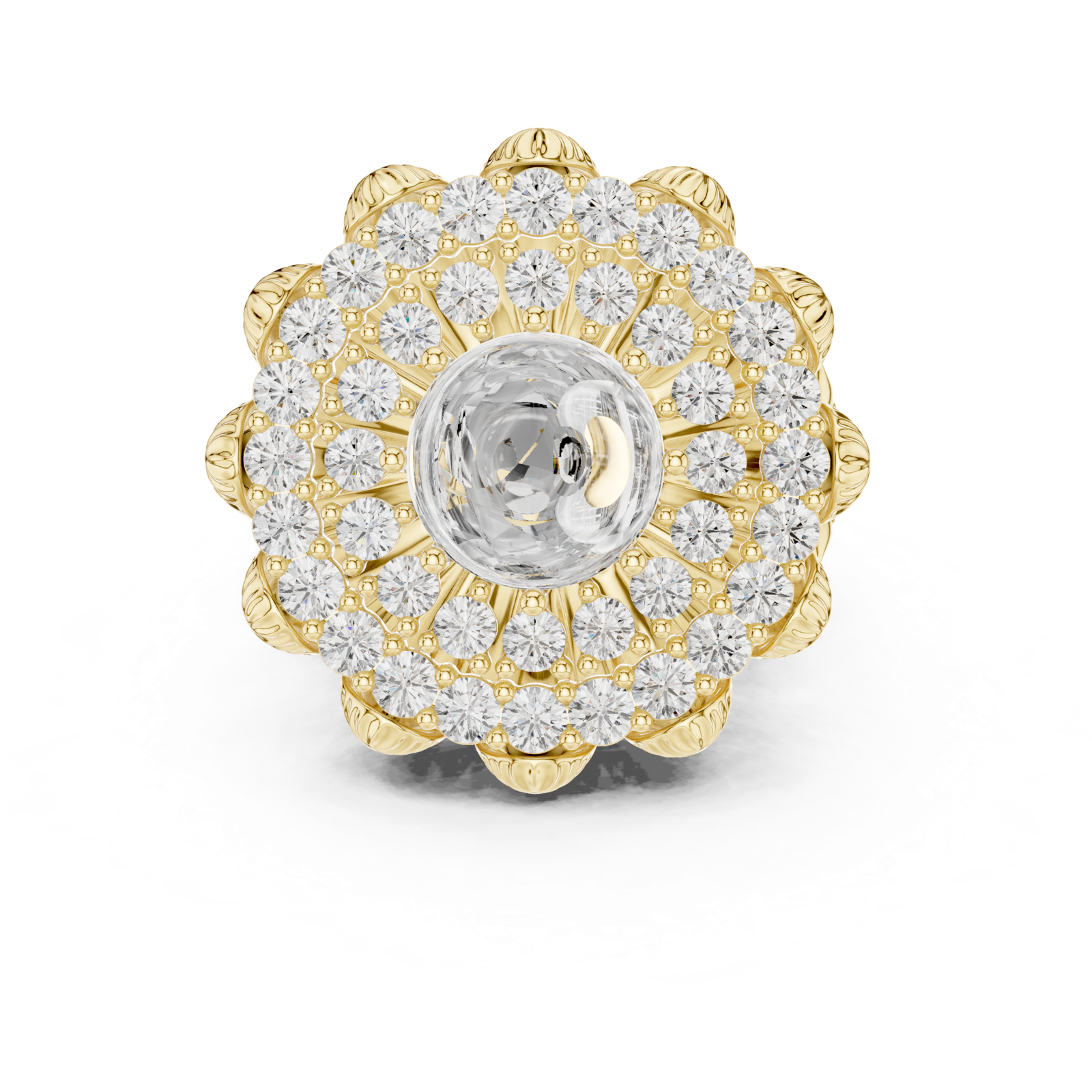 Gold Ring DDLR-752, Yellow Gold, view 4