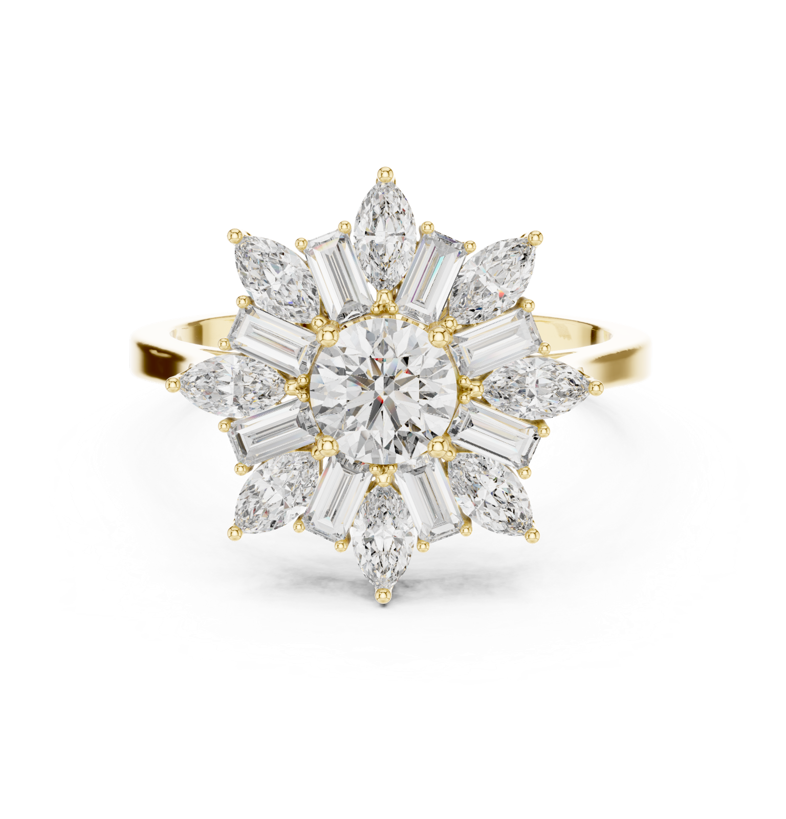 Gold Ring ALR-65, Yellow Gold, view 4