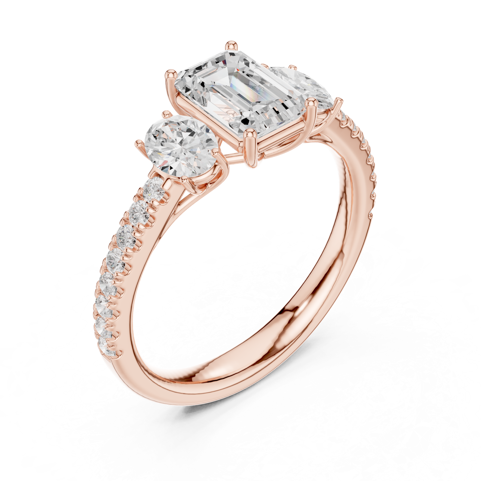 Gold Ring DDLR-706, Rose Gold, view 2