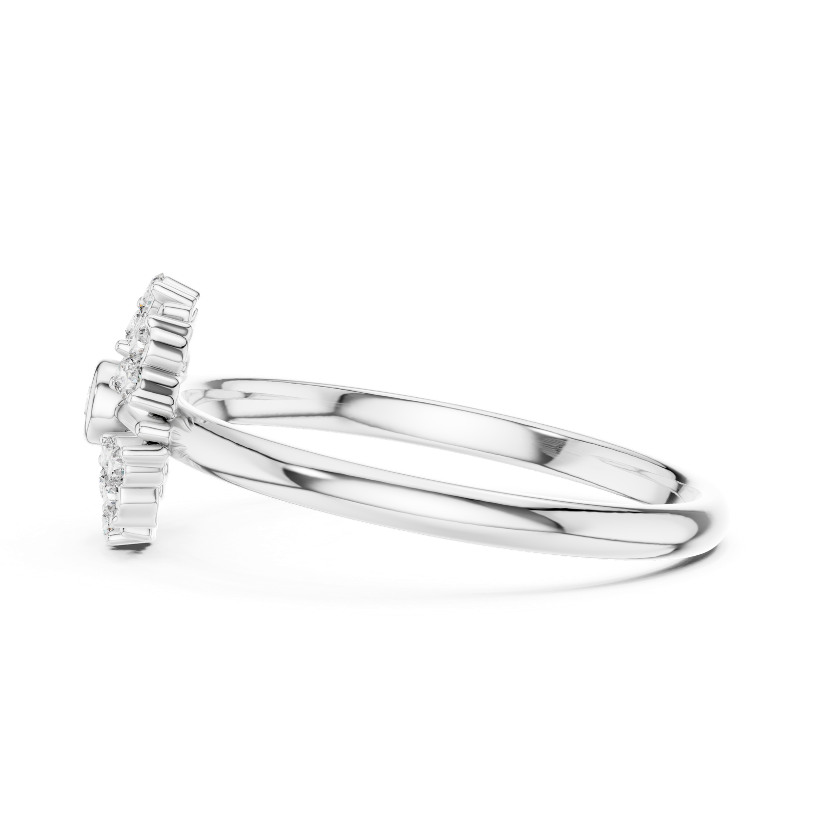 Gold Ring 1 (413), White Gold, view 3