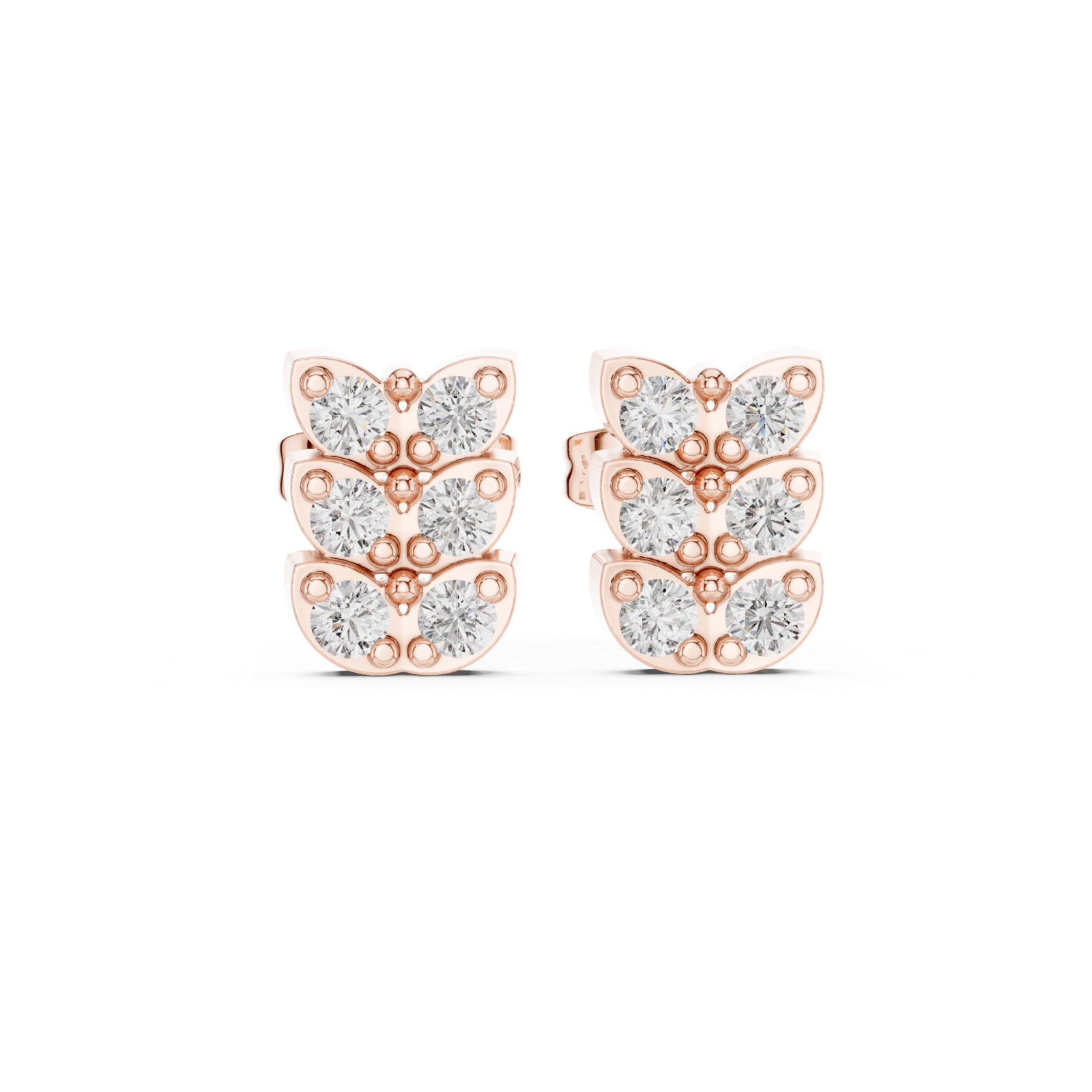 Gold Earrings 9-10063E, Rose Gold
