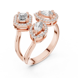 Gold Ring L03-504, Rose Gold, view 2