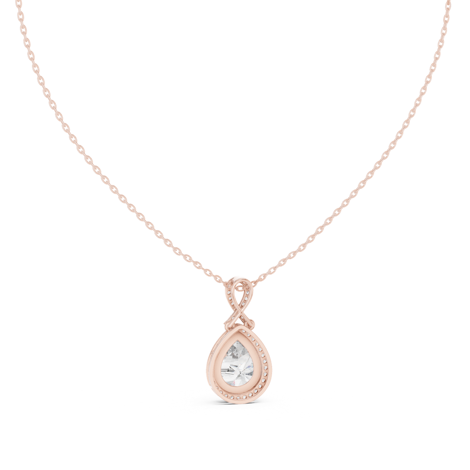 Gold Pendant GPD-0014, Rose Gold, view 4