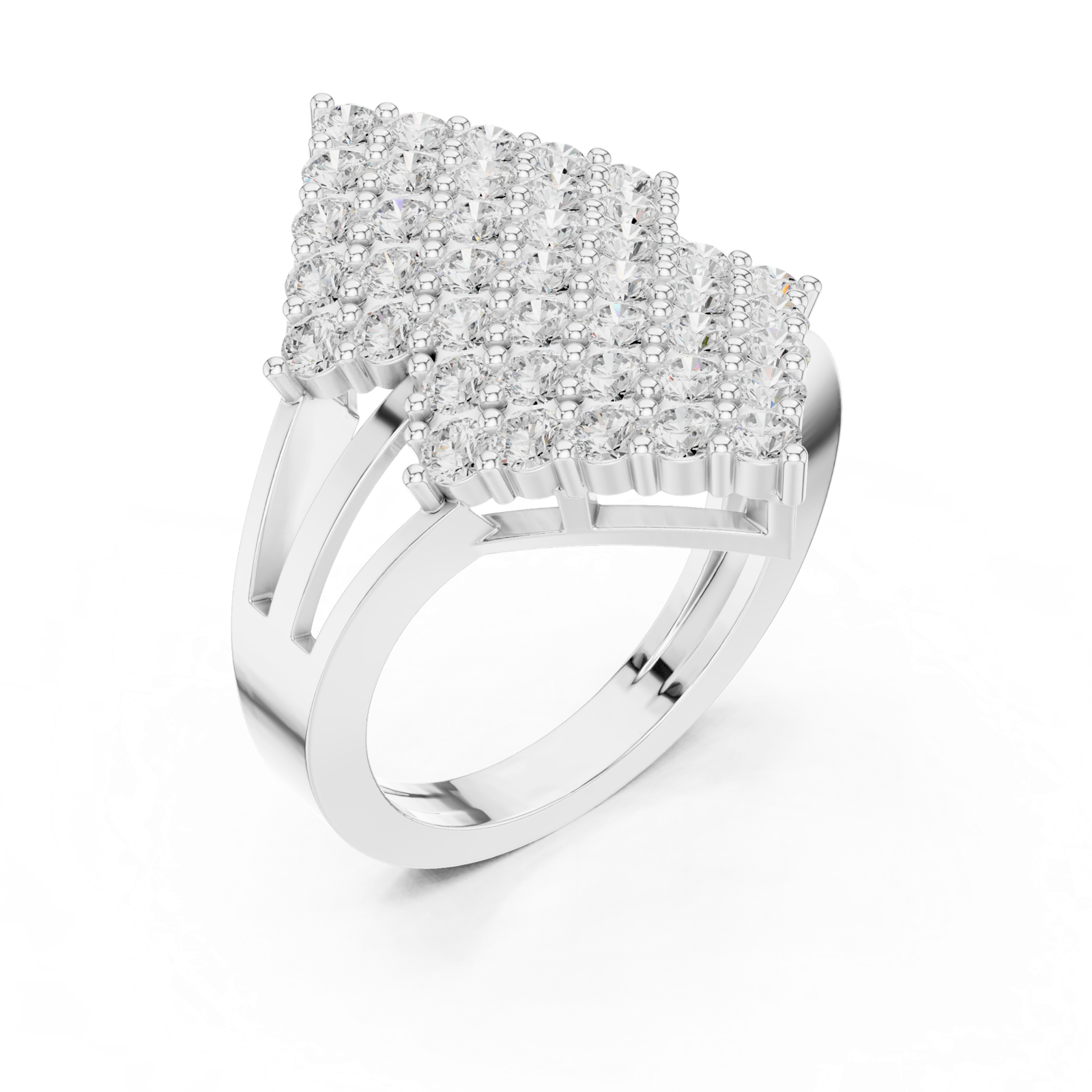 Gold Ring DDLR-463, White Gold, view 2